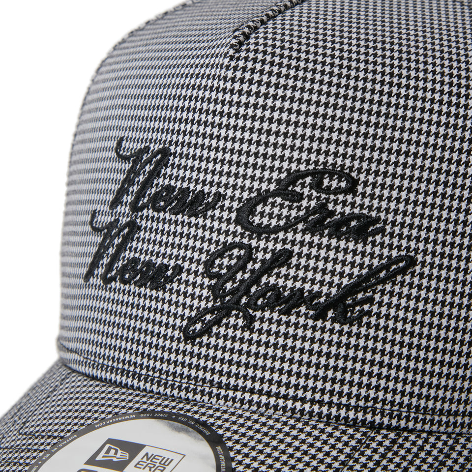 9FORTY A-Frame NEW ERA NEW YORK スクリプトロゴ ハウンズトゥース ブラック|ゴルフ | NEW ERA ニューエラ公式オンラインストア