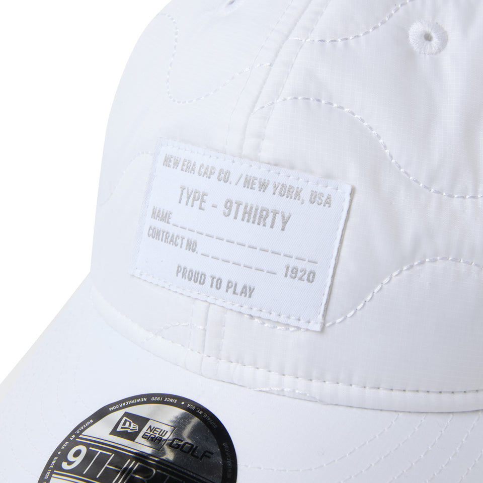 9THIRTY キルティング ウーブンラベル ホワイト|ゴルフ | NEW ERA ニューエラ公式オンラインストア