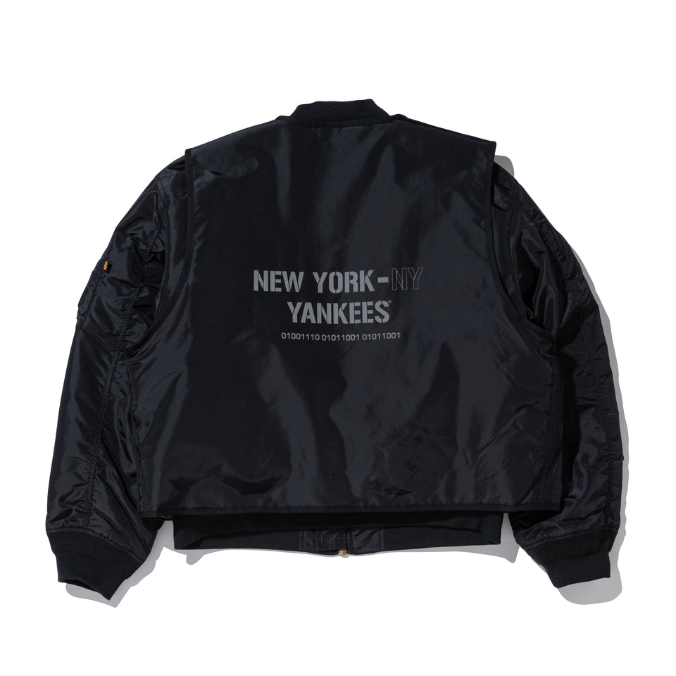 MA-1 2in1 フライトジャケット & ベスト Alpha Industries ニューヨーク・ヤンキース ブラック