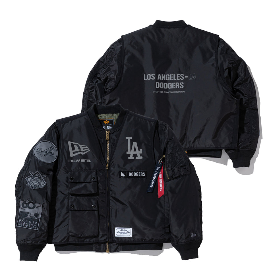 MA-1 2in1 フライトジャケット & ベスト Alpha Industries ロサンゼルス・ドジャース ブラック