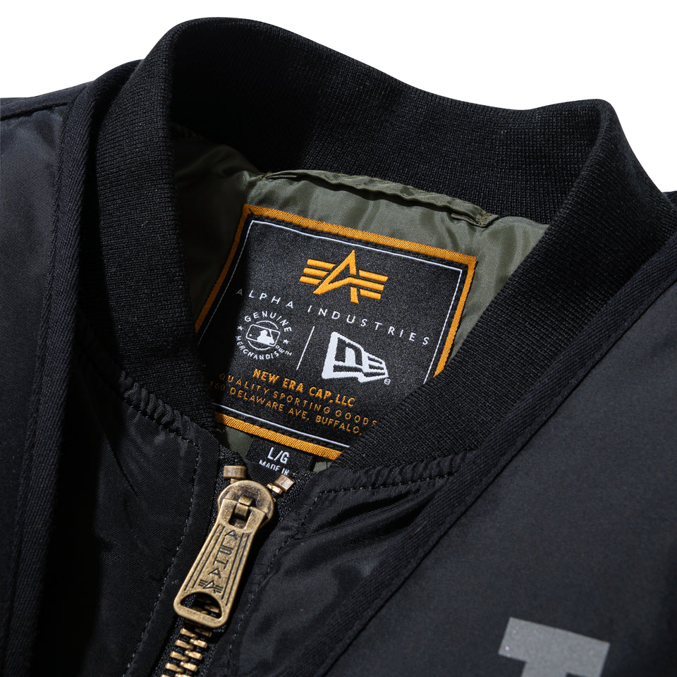 MA-1 2in1 フライトジャケット & ベスト Alpha Industries ロサンゼルス・ドジャース ブラック