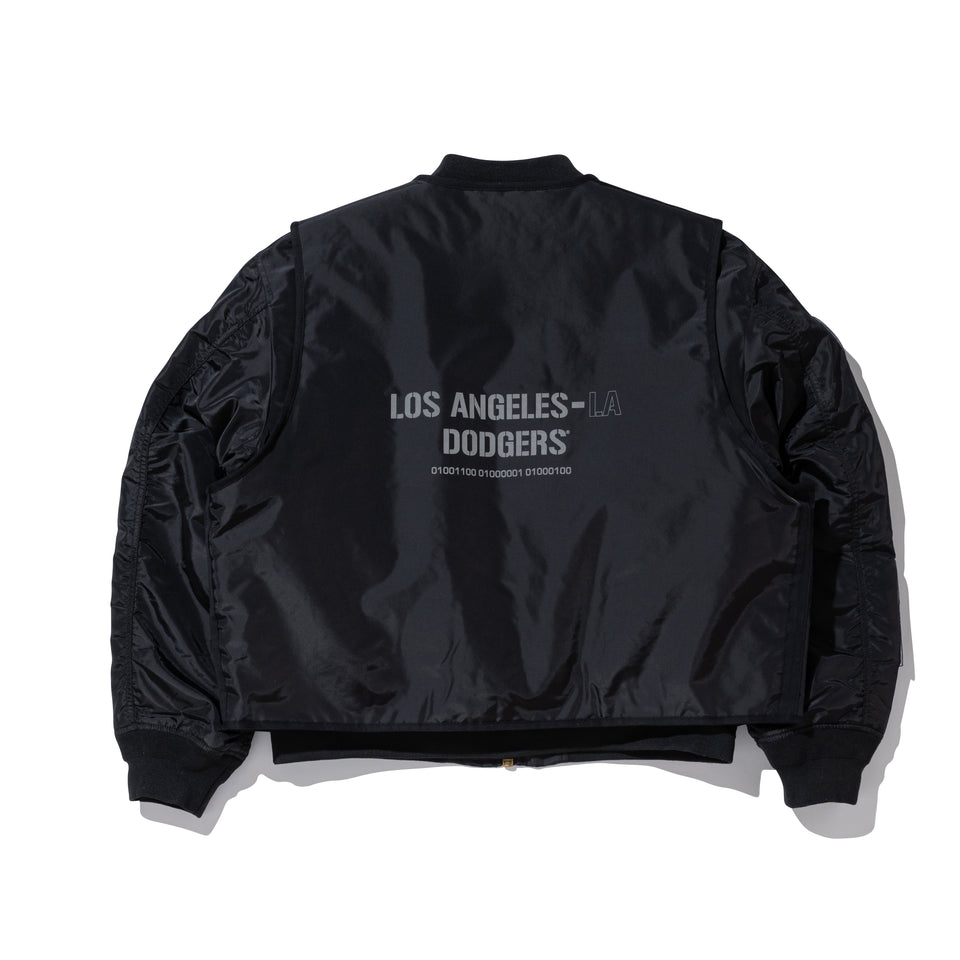 MA-1 2in1 フライトジャケット & ベスト Alpha Industries ロサンゼルス・ドジャース ブラック