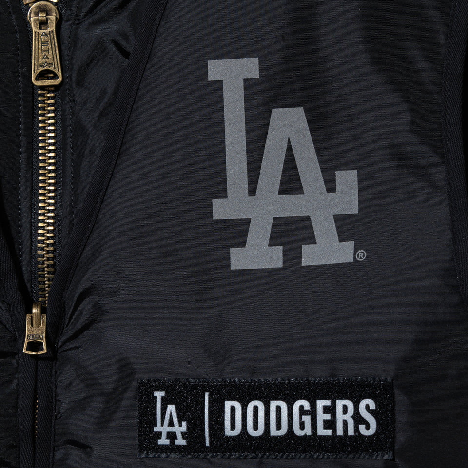 MA-1 2in1 フライトジャケット & ベスト Alpha Industries ロサンゼルス・ドジャース ブラック