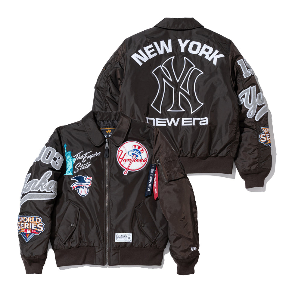 MA-1 フライトジャケット Alpha Industries ニューヨーク・ヤンキース ブラウン