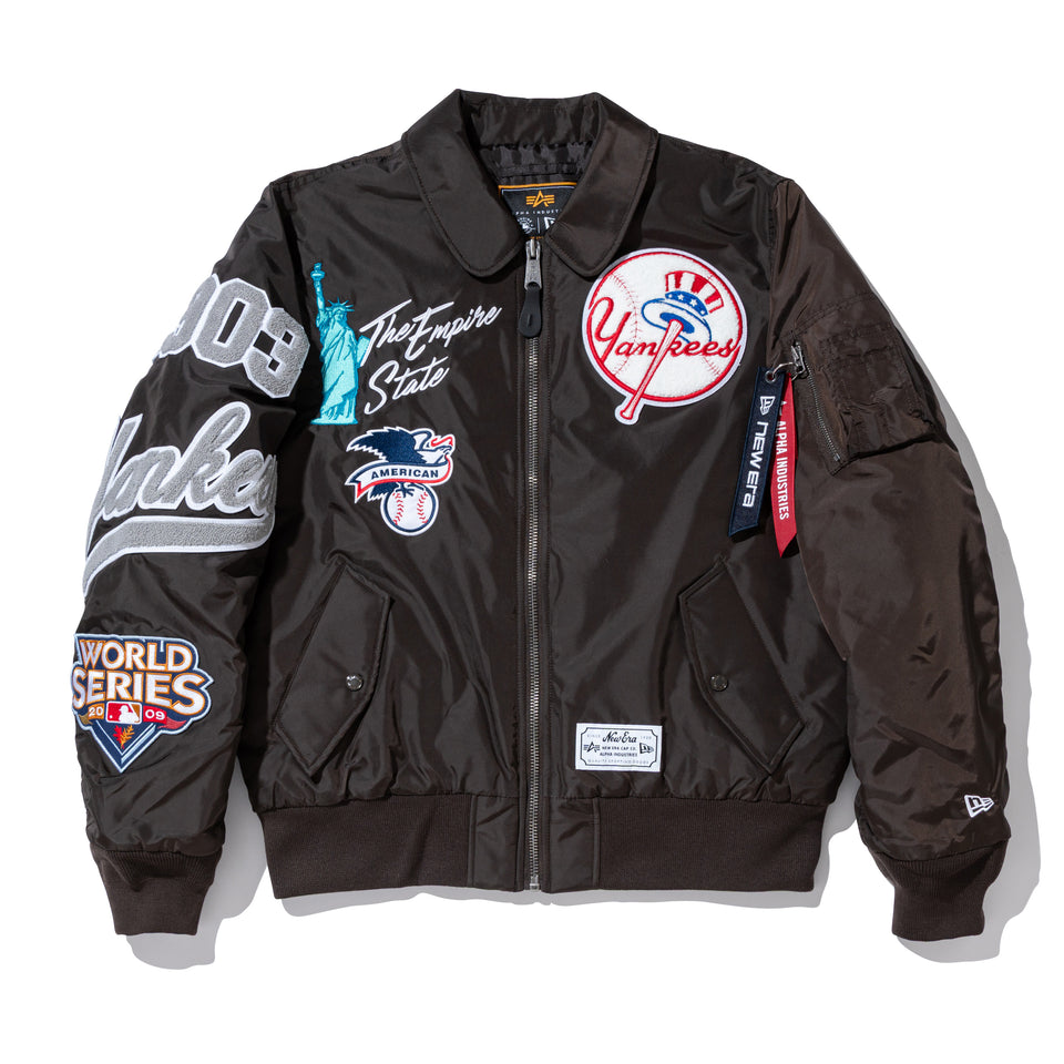 MA-1 フライトジャケット Alpha Industries ニューヨーク・ヤンキース ブラウン