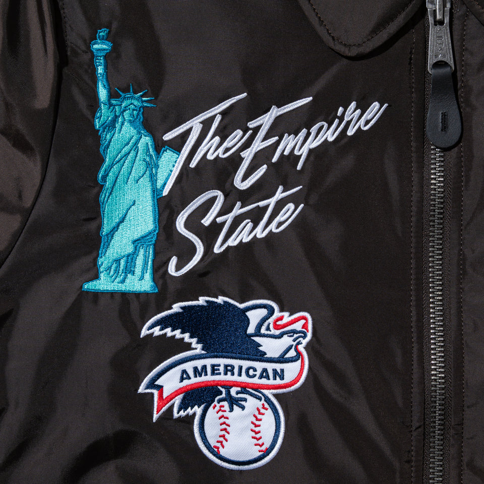 MA-1 フライトジャケット Alpha Industries ニューヨーク・ヤンキース ブラウン