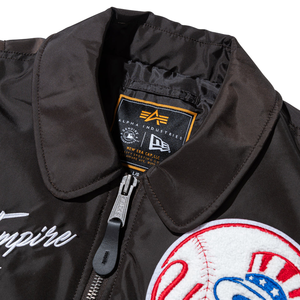 MA-1 フライトジャケット Alpha Industries ニューヨーク・ヤンキース ブラウン