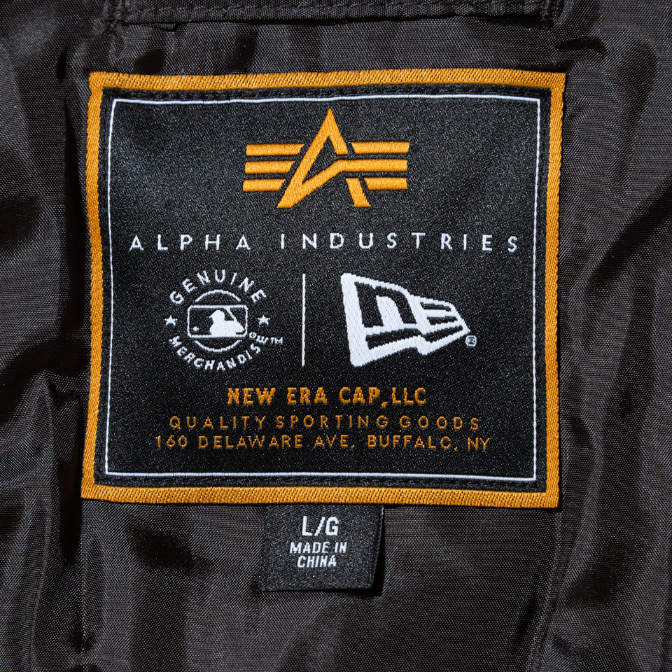 MA-1 フライトジャケット Alpha Industries ニューヨーク・ヤンキース ブラウン