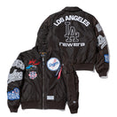 MA-1 フライトジャケット Alpha Industries ロサンゼルス・ドジャース ブラウン