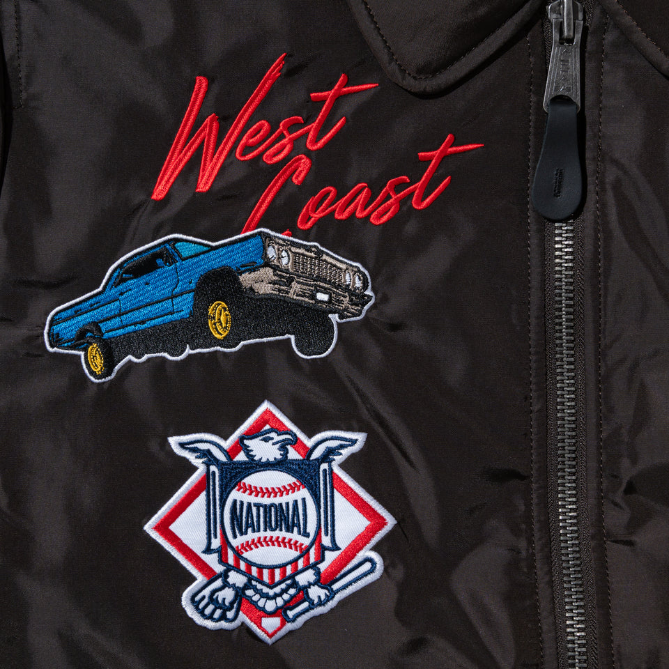 MA-1 フライトジャケット Alpha Industries ロサンゼルス・ドジャース ブラウン