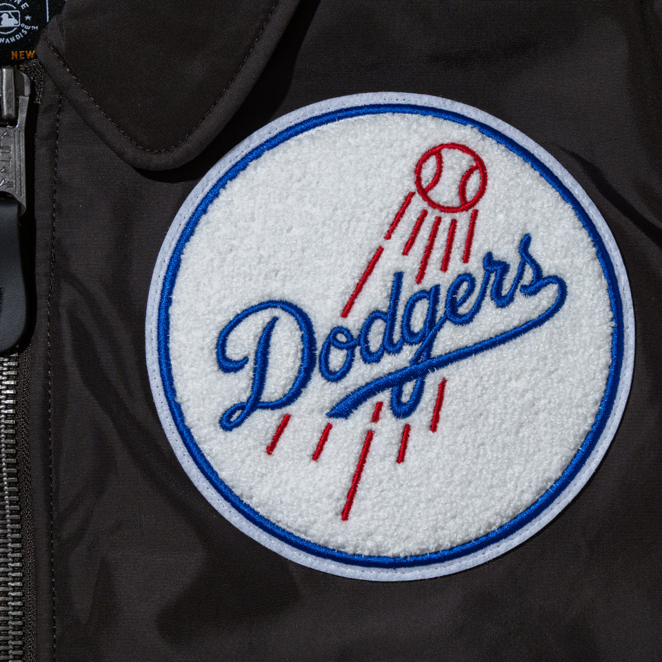 MA-1 フライトジャケット Alpha Industries ロサンゼルス・ドジャース ブラウン