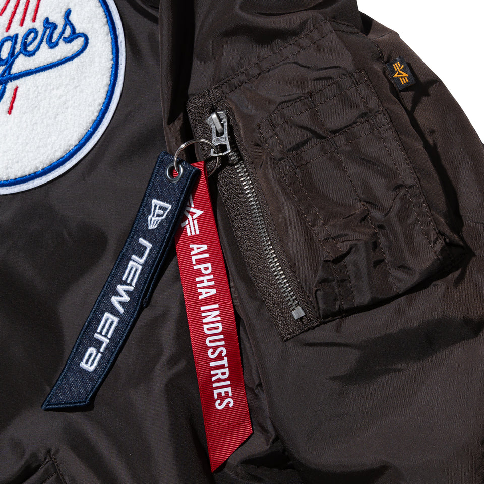 MA-1 フライトジャケット Alpha Industries ロサンゼルス・ドジャース ブラウン