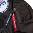 MA-1 フライトジャケット Alpha Industries ロサンゼルス・ドジャース ブラウン