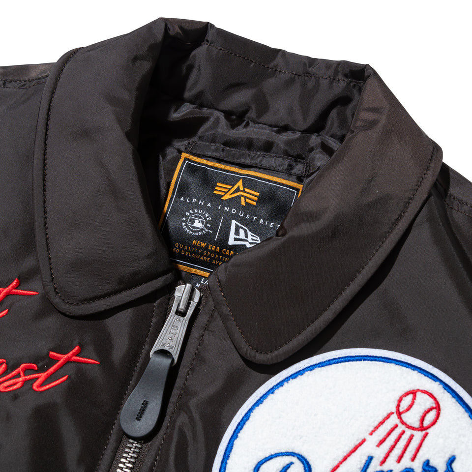 MA-1 フライトジャケット Alpha Industries ロサンゼルス・ドジャース ブラウン