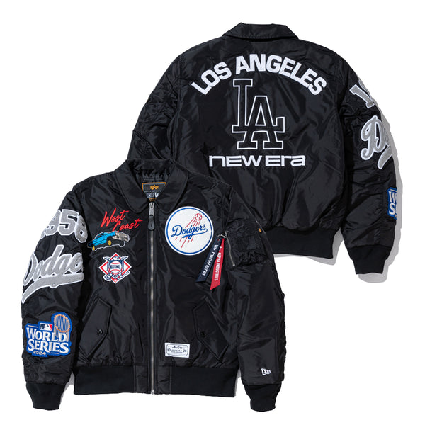 MA-1 フライトジャケット Alpha Industries ロサンゼルス・ドジャース ブラック