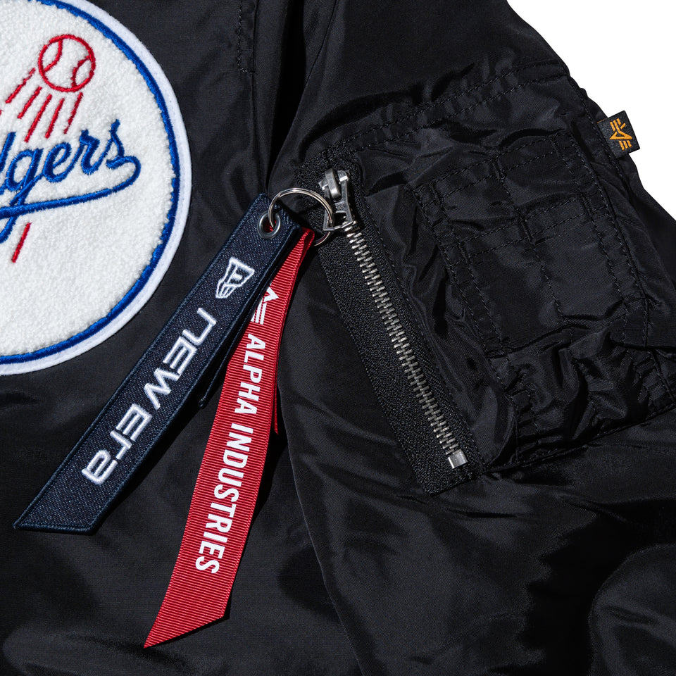 MA-1 フライトジャケット Alpha Industries ロサンゼルス・ドジャース ブラック