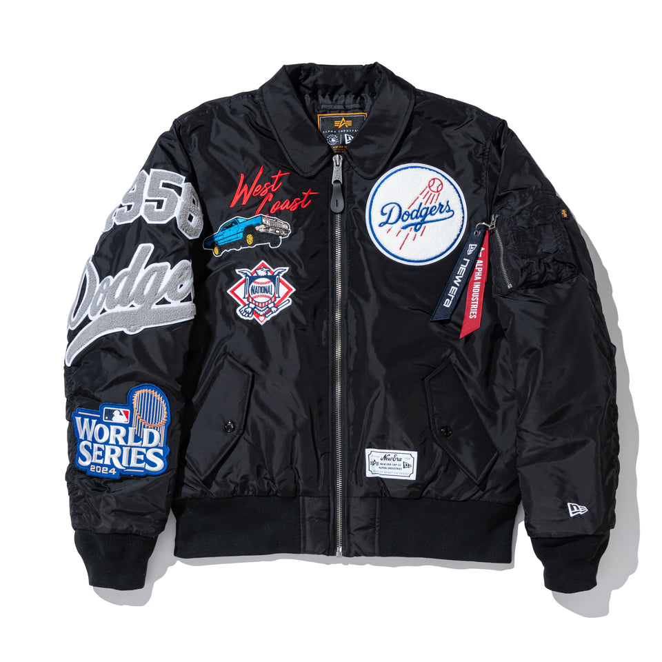 MA-1 フライトジャケット Alpha Industries ロサンゼルス・ドジャース ブラック