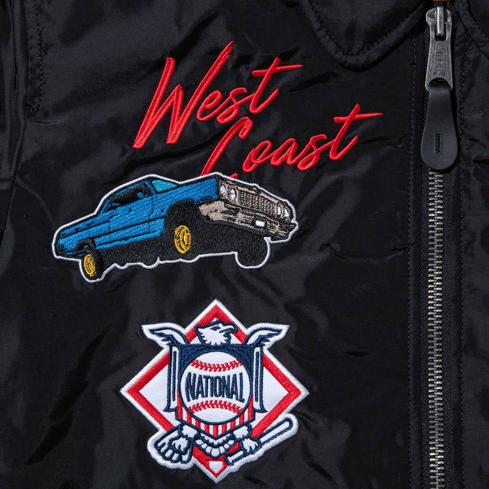 MA-1 フライトジャケット Alpha Industries ロサンゼルス・ドジャース ブラック