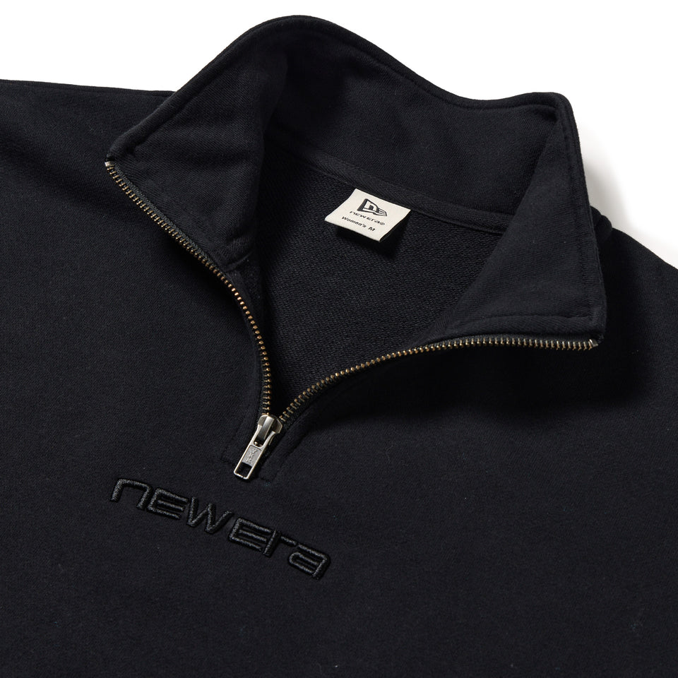 Women's スウェット ハーフジップ プルオーバーTonal Logo ブラック | NEW ERA ニューエラ公式オンラインストア