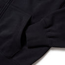 Women's クロップド スウェット フルジップ フーディー Raised Flag ブラック