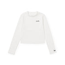 Women's 長袖 リブ Tシャツ Mini Script Logo オフホワイト | NEW ERA ニューエラ公式オンラインストア