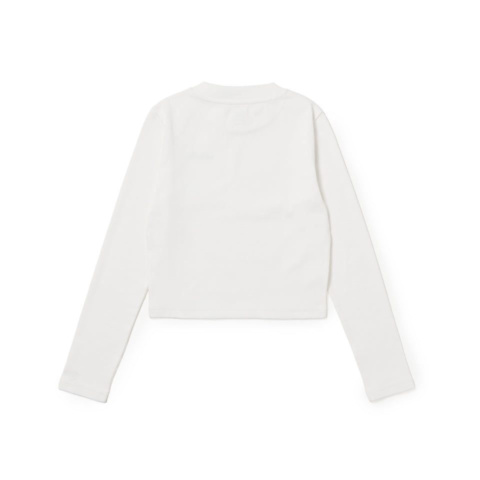 Women's 長袖 リブ Tシャツ Mini Script Logo オフホワイト | NEW ERA ニューエラ公式オンラインストア