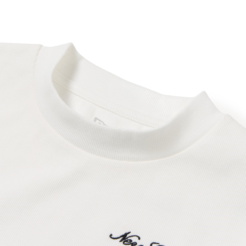 Women's 長袖 リブ Tシャツ Mini Script Logo オフホワイト | NEW ERA ニューエラ公式オンラインストア