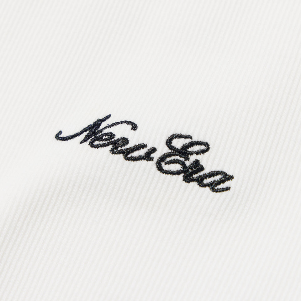 Women's 長袖 リブ Tシャツ Mini Script Logo オフホワイト | NEW ERA ニューエラ公式オンラインストア