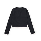 Women's 長袖 リブ Tシャツ Mini Script Logo ブラック | NEW ERA ニューエラ公式オンラインストア