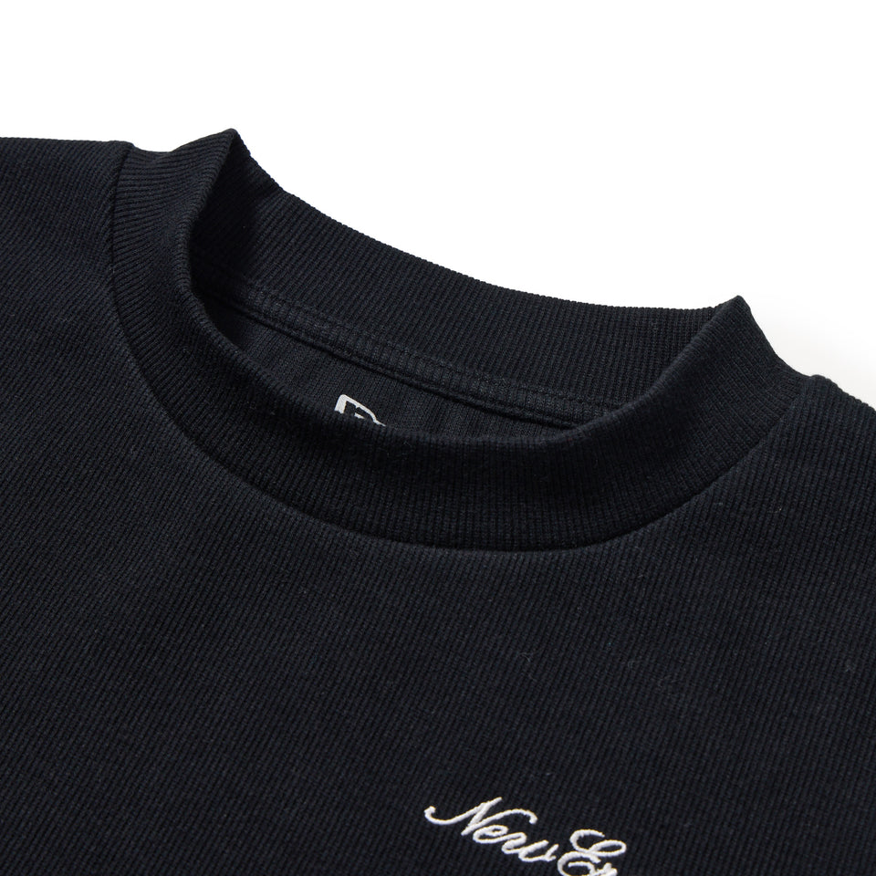Women's 長袖 リブ Tシャツ Mini Script Logo ブラック | NEW ERA ニューエラ公式オンラインストア