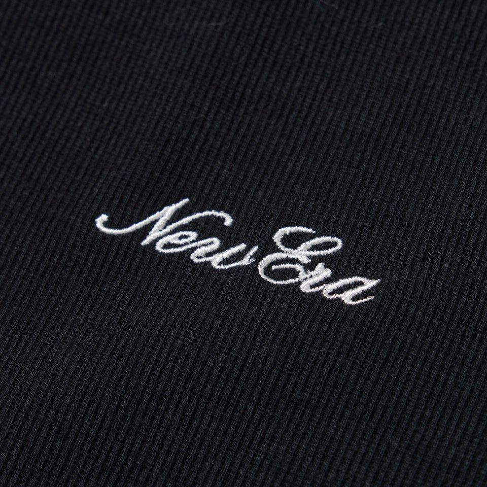 Women's 長袖 リブ Tシャツ Mini Script Logo ブラック | NEW ERA ニューエラ公式オンラインストア
