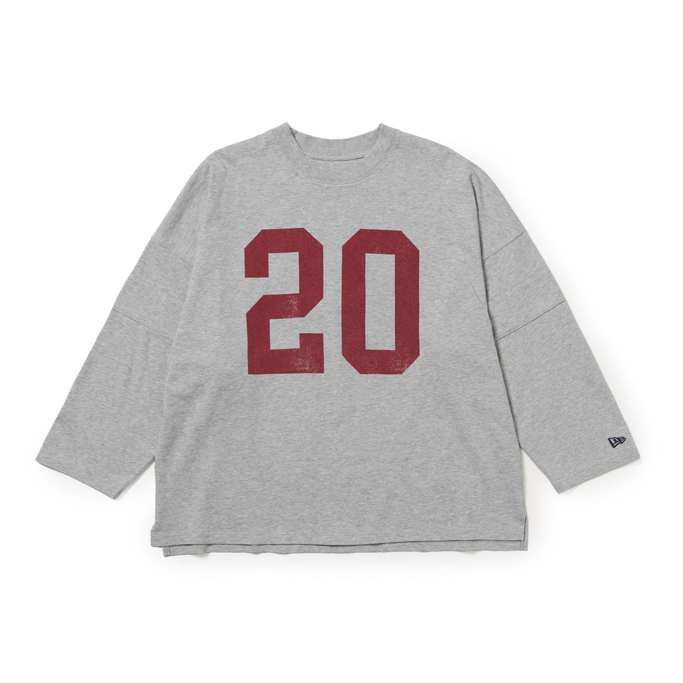 Women's 長袖 オーバーサイズド Numbering Tシャツ 杢グレー | NEW ERA ニューエラ公式オンラインストア