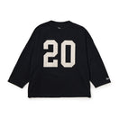 Women's 長袖 オーバーサイズド Numbering Tシャツ ブラック