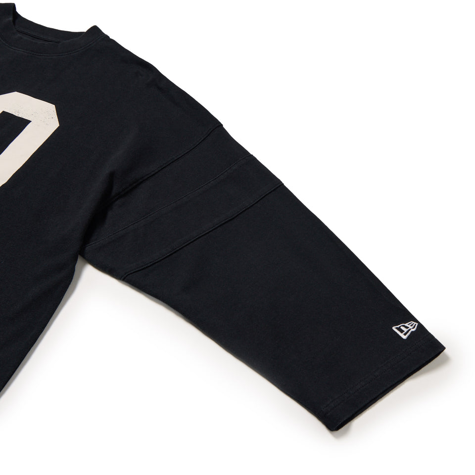 Women's 長袖 オーバーサイズド Numbering Tシャツ ブラック