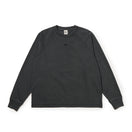 Women's 長袖 オーバーサイズド ガーメントダイ コットン Tシャツ ダークグレー | NEW ERA ニューエラ公式オンラインストア