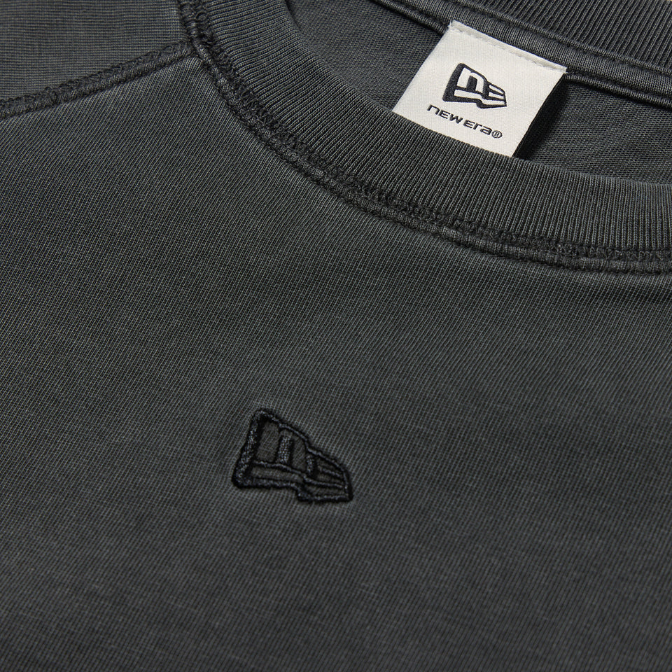 Women's 長袖 オーバーサイズド ガーメントダイ コットン Tシャツ ダークグレー | NEW ERA ニューエラ公式オンラインストア