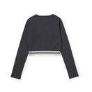 Women's 長袖 クロップド リブ Tシャツ Jaq Tape ジャックテープ グラファイト | NEW ERA ニューエラ公式オンラインストア