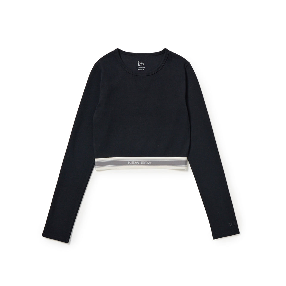 Women's 長袖 クロップド リブ Tシャツ Jaq Tape ジャックテープ ブラック | NEW ERA ニューエラ公式オンラインストア