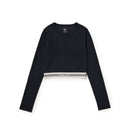 Women's 長袖 クロップド リブ Tシャツ Jaq Tape ジャックテープ ブラック | NEW ERA ニューエラ公式オンラインストア