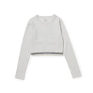 Women's 長袖 クロップド リブ Tシャツ Jaq Tape ジャックテープ アッシュグレー | NEW ERA ニューエラ公式オンラインストア