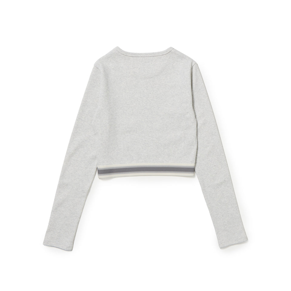 Women's 長袖 クロップド リブ Tシャツ Jaq Tape ジャックテープ アッシュグレー | NEW ERA ニューエラ公式オンラインストア