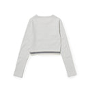 Women's 長袖 クロップド リブ Tシャツ Jaq Tape ジャックテープ アッシュグレー | NEW ERA ニューエラ公式オンラインストア