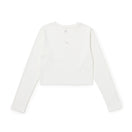 Women's 長袖 クロップド Tシャツ Rhinestone ラインストーン フラッグロゴ オフホワイト | NEW ERA ニューエラ公式オンラインストア