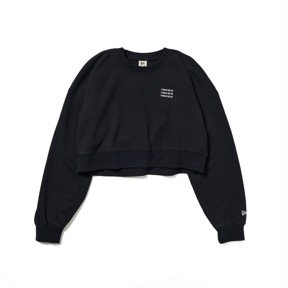 Women's クロップド スウェット クルーネック ブラック | NEW ERA ニューエラ公式オンラインストア