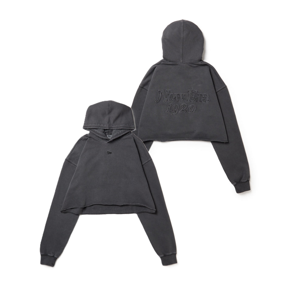 Women's クロップド スウェット カットオフ フーディー NEW ERA 1920 ダークグレー | NEW ERA ニューエラ公式オンラインストア