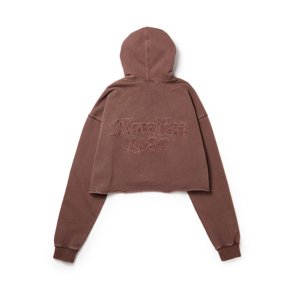 Women's クロップド スウェット カットオフ フーディー NEW ERA 1920 ブラウン | NEW ERA ニューエラ公式オンラインストア