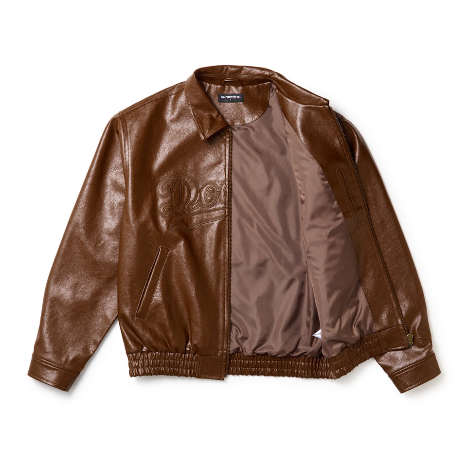 シンセティックレザー ジャケット ロサンゼルス・ドジャース ブラウン | NEW ERA ニューエラ公式オンラインストア