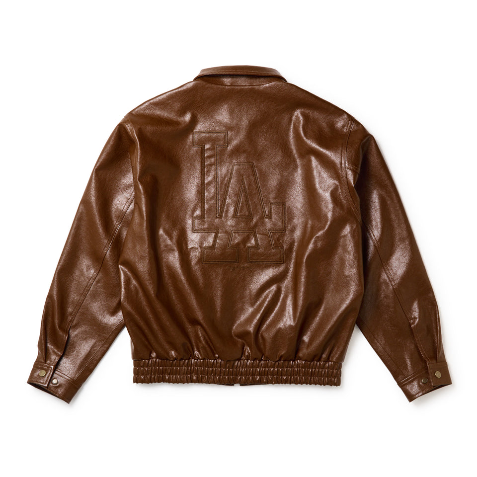 シンセティックレザー ジャケット ロサンゼルス・ドジャース ブラウン | NEW ERA ニューエラ公式オンラインストア