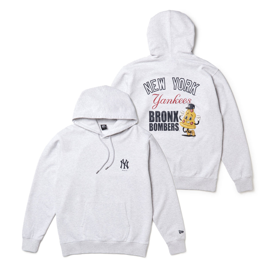 スウェット プルオーバー フーディー ニューヨーク・ヤンキース BRONX BOMBERS Pizza アッシュグレー