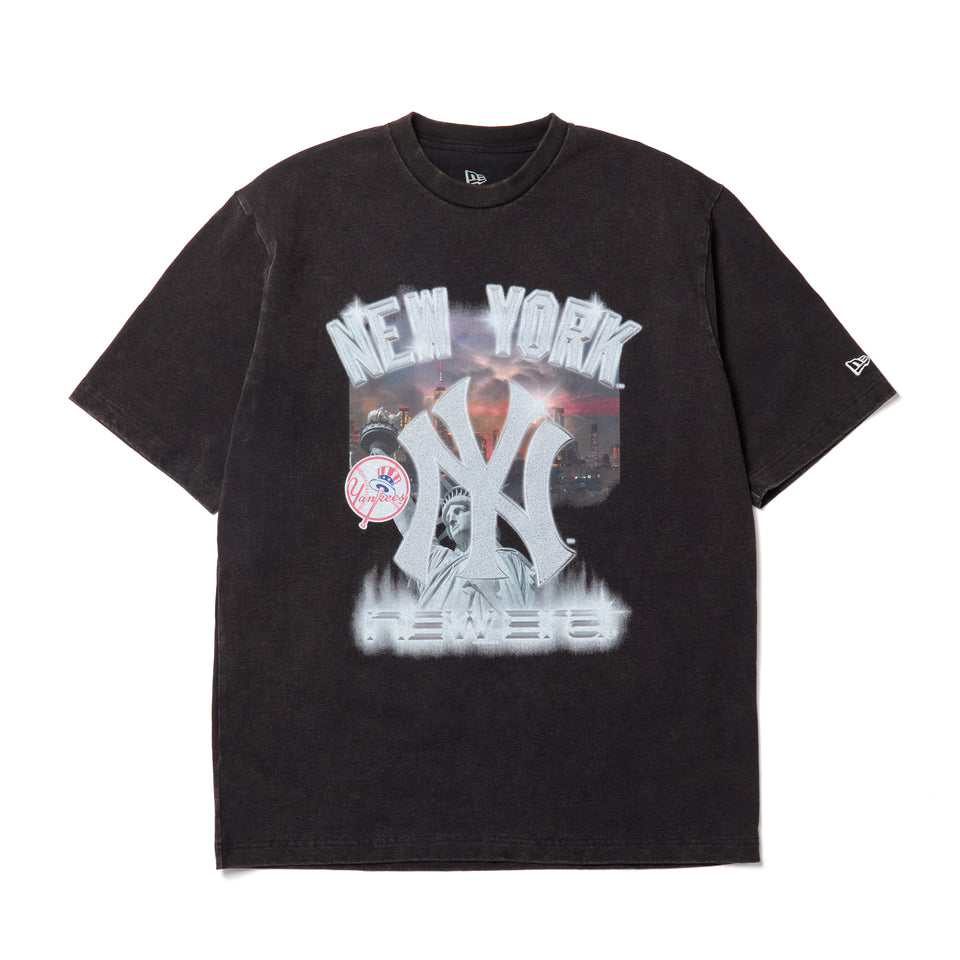 半袖 ウォッシュドコットン Tシャツ Flame ニューヨーク・ヤンキース ブラック | NEW ERA ニューエラ公式オンラインストア